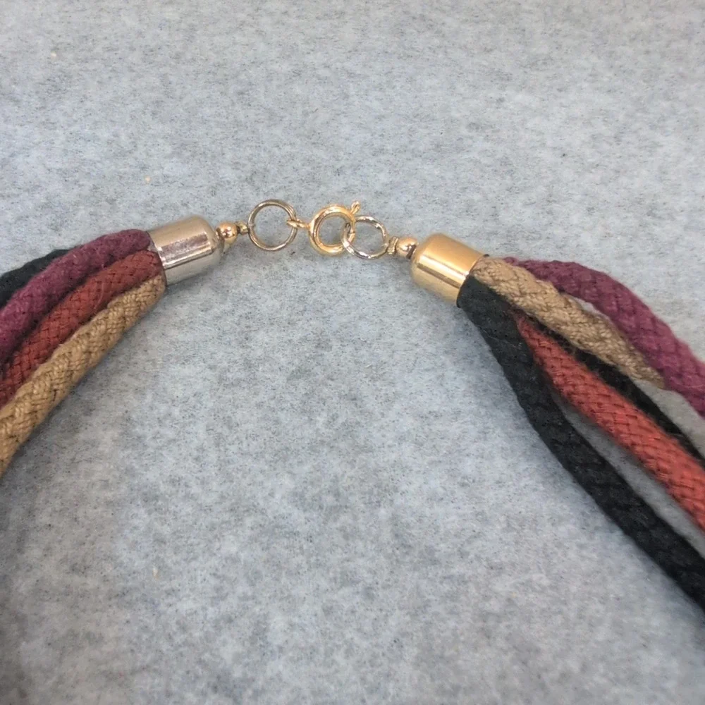 Bohemian Beaded Leaf Flower Heart‎ Charm Multi Strand Necklace - Picture 8 of 8